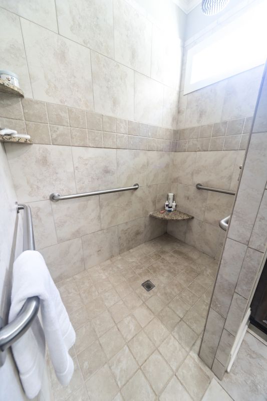 Shower with Built-in Seating